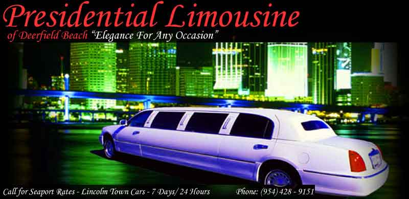 limousine with night skyline